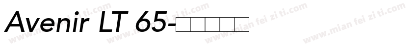 Avenir LT 65字体转换